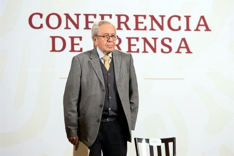 El Secretario de Salud, Jorge Alcocer, en conferencia matutina.