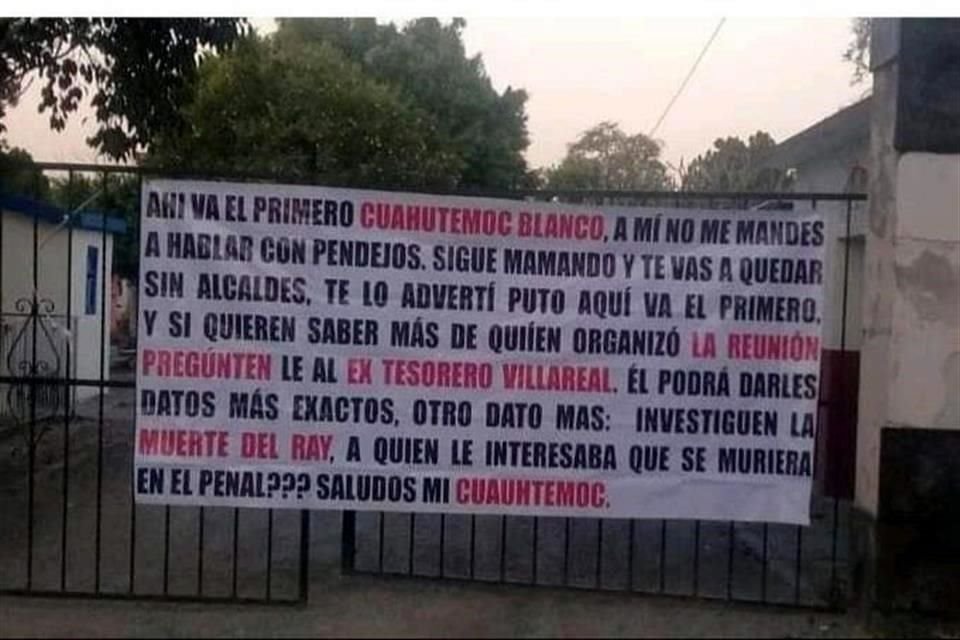 El mensaje, sin firma, dejado este miércoles en Xoxocotla, Morelos.