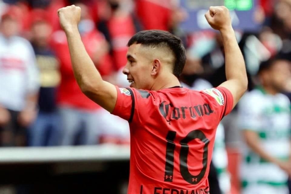 Leo Fernandez volvió a celebrar un gol con los colores del Toluca.