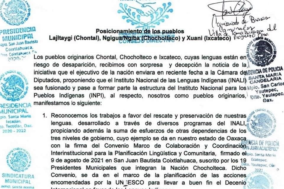 La fusión representa un retroceso en los avances obtenidos en términos de instituciones y políticas que generen condiciones para garantizar los derechos de los pueblos, indican en un documento.