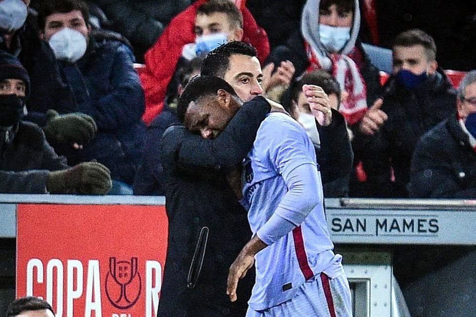 Ansu Fati salió llorando del partido ante el Athletic.