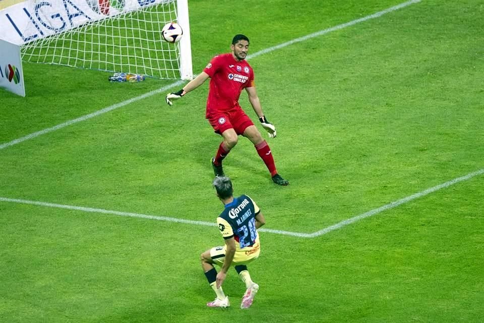 Lainez lamentó la falla ante Cruz Azul, pero agradeció el apoyo de sus compañeros.