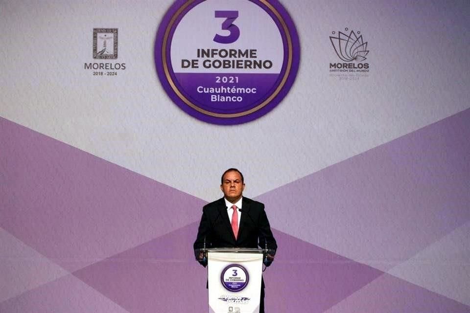 El Gobernador de Morelos, Cuauhtémoc Blanco, destacó labores en materia de paz y seguridad.