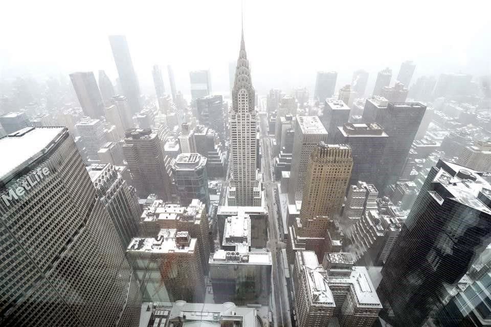 Vista de Nueva York el sábado durante la tormenta invernal.