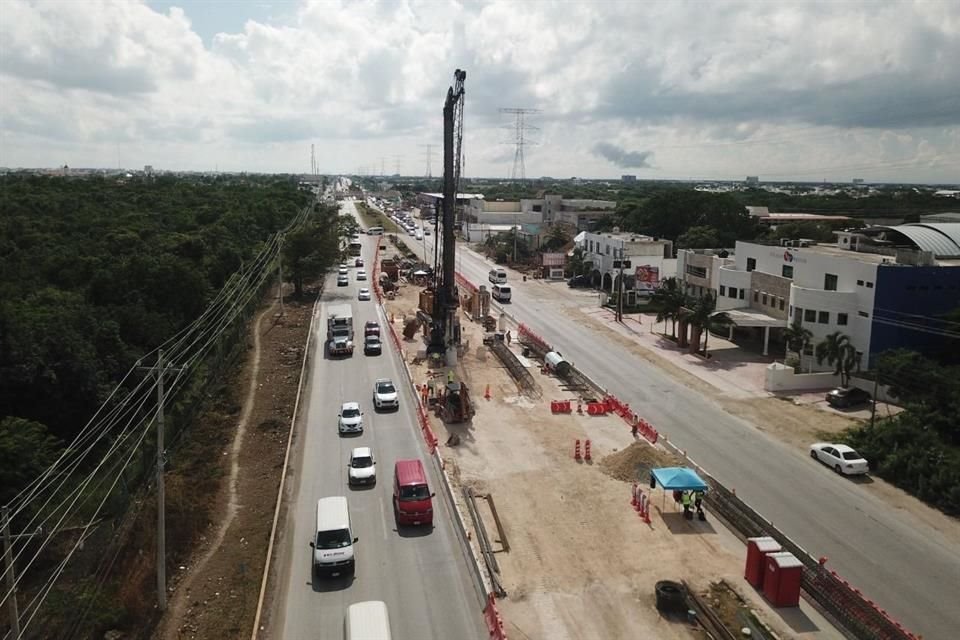 Obras del Tren Maya en el Municipio de Solidaridad.