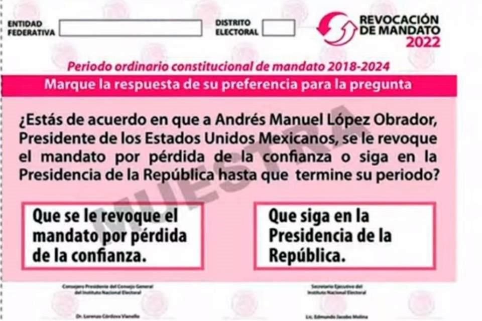 AMLO consideró que pregunta de consulta sobre revocación de mandato no es clara.