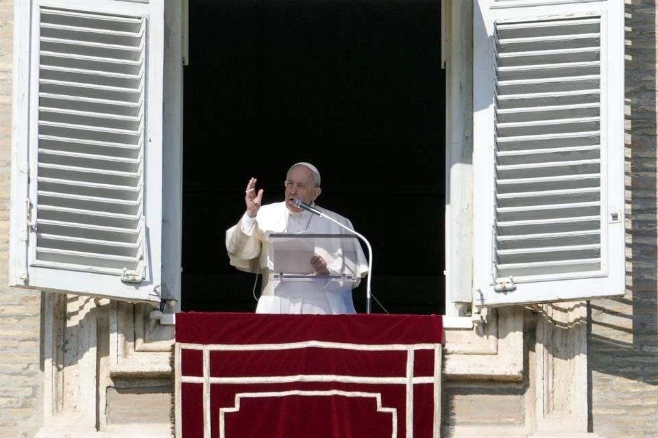 El Papa Francisco durante la bendición del Ángelus el pasado domingo.