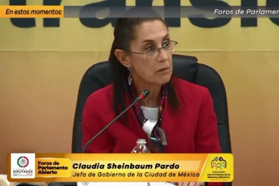 Claudia Sheinbaum en su participación en el foro 20 del Parlamento Abierto convocado por la Cámara de Diputados.