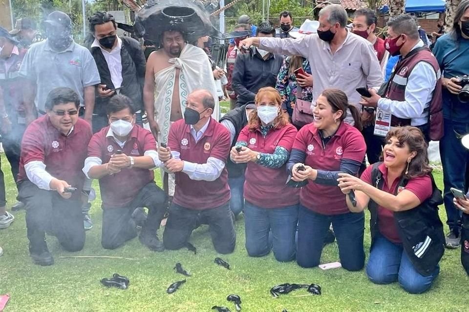 Villagrán dijo que los alcaldes no debieron tocar a los ajolotes y mucho menos ponerlos en el pasto, ya que al ser anfibios requerían estar en un lugar húmedo.