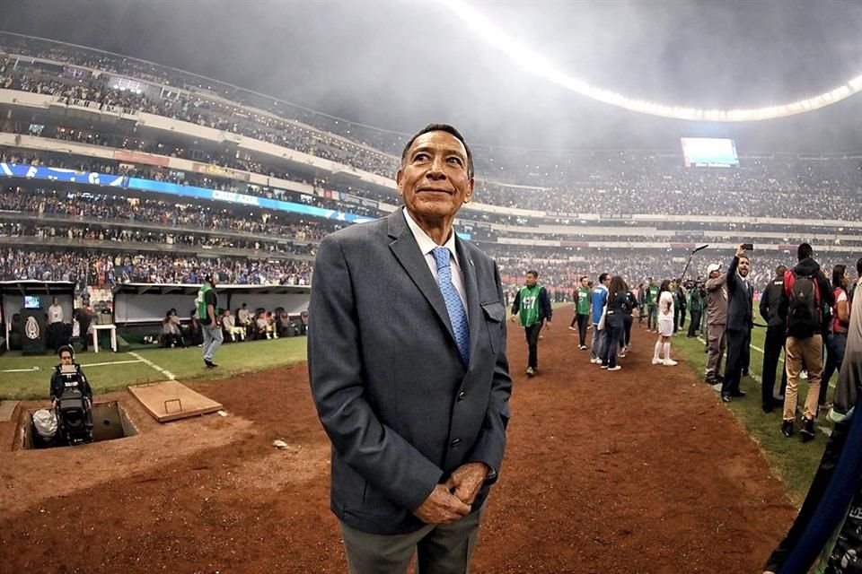 Pulido en el Estadio Azteca en 2018.