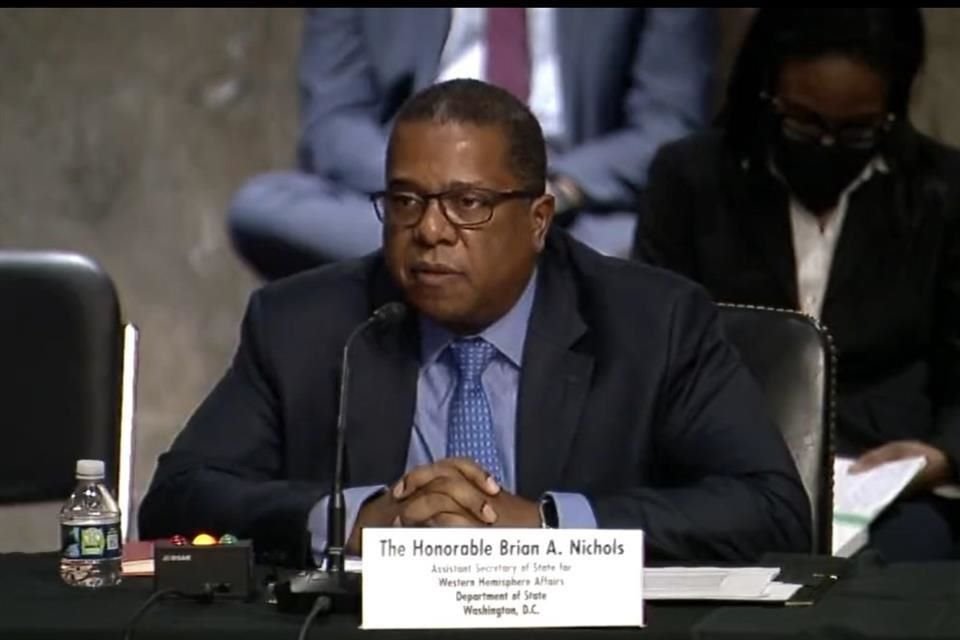 Brian Nichols durante la audiencia en el Comité de Relaciones Exteriores del Senado estadounidense el pasado miércoles