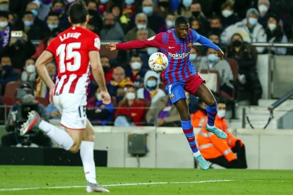 Ousmane Dembélé tuvo una buena actuación ayer ante el Athletic de Bilbao.