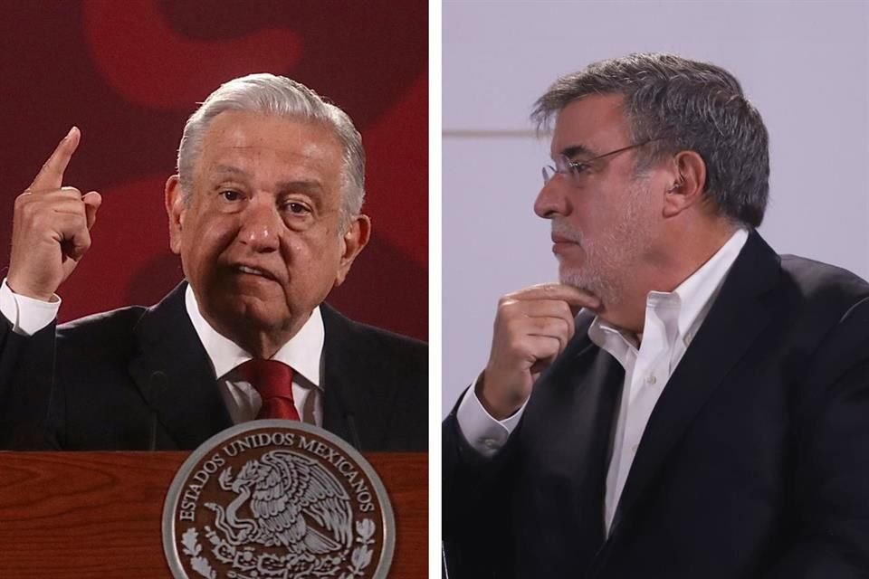 El Presidente Andrés Manuel López Obrador en conferencia (izq); Julio Scherer Ibarra, ex Consejero Jurídico (der. / foto de archivo).