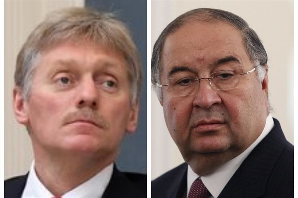 EU y RU anunciaron sanciones contra oligarcas como Alisher Burhanovich (derecha) y Dmitry Peskov (izquierda).