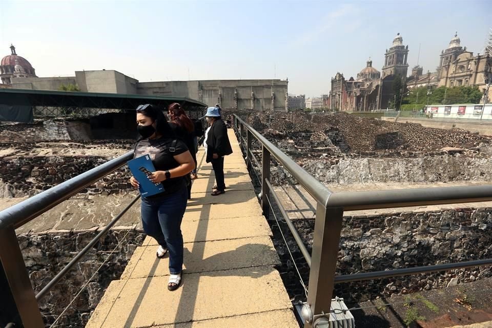 Este martes recorrieron el Templo Mayor los primeros visitantes en un año.