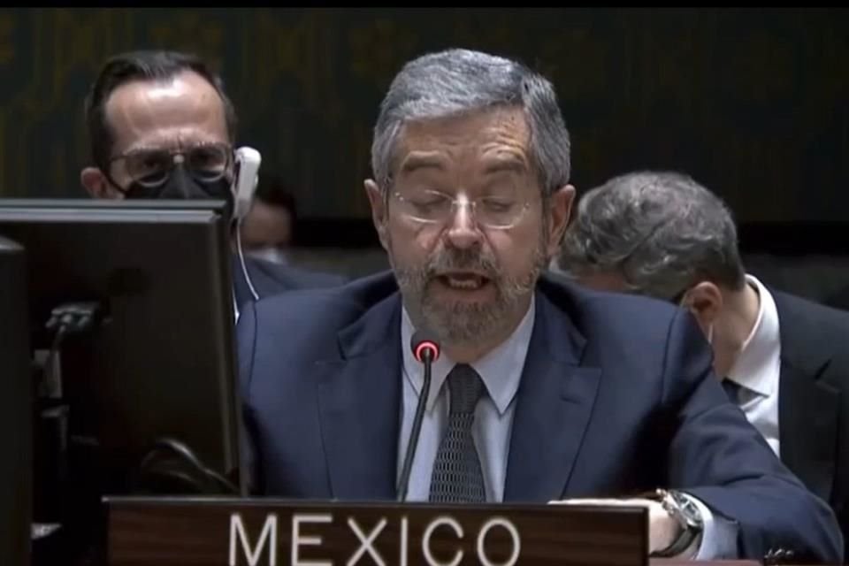 El representante permanente de México en la ONU, Juan Ramón de la Fuente.