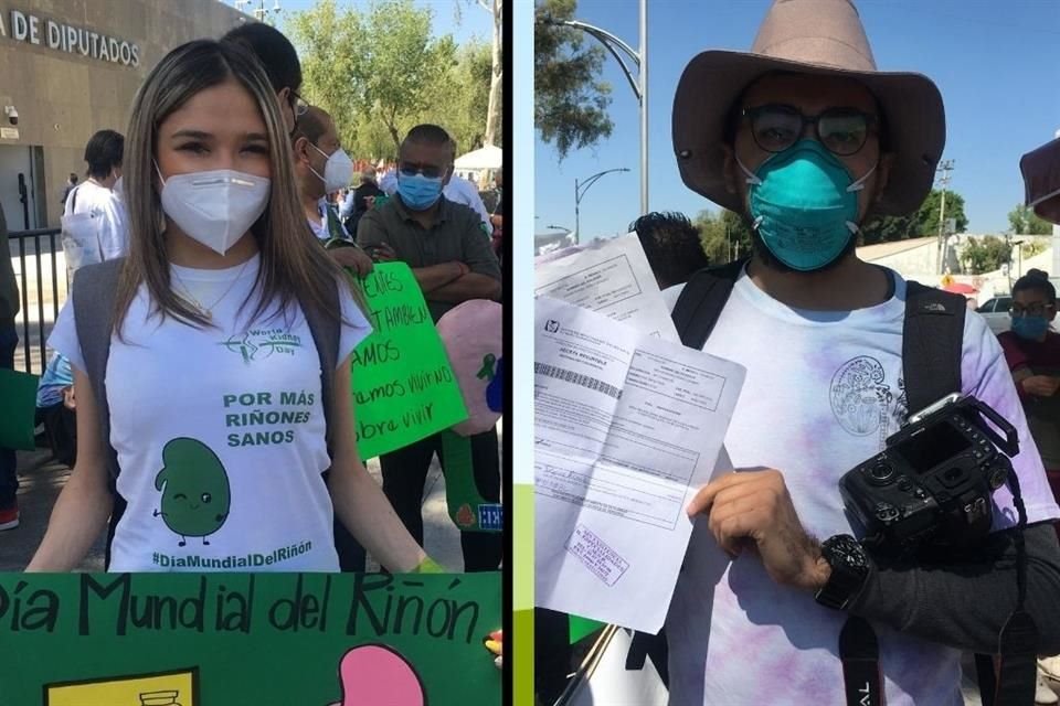 Alrededor de 30 pacientes con insuficiencia renal se manifestaron afuera de la Cámara de Diputados.
