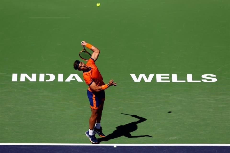 Nadal mostró su potencia en su estreno en Indian Wells.