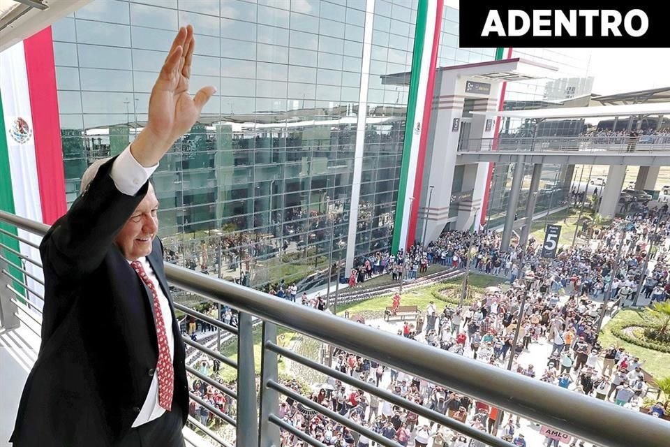 El Aeropuerto Internacional Felipe Ángeles se inauguró ayer con cientos de invitados, entre ellos funcionarios, Gobernadores, empresarios, legisladores y seguidores de Morena.