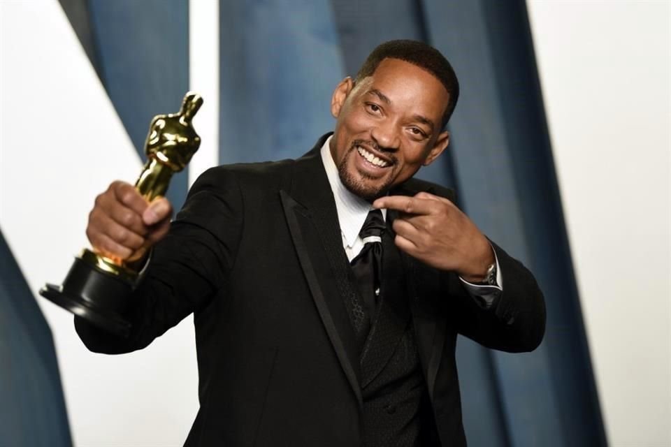 Will Smith arrives at the Vanity Fair Oscar Party on Sunday, March 27, 2022, at the Wallis Annenberg Center for the Performing Arts in Beverly Hills, Calif. (Photo by Evan Agostini/Invision/AP)