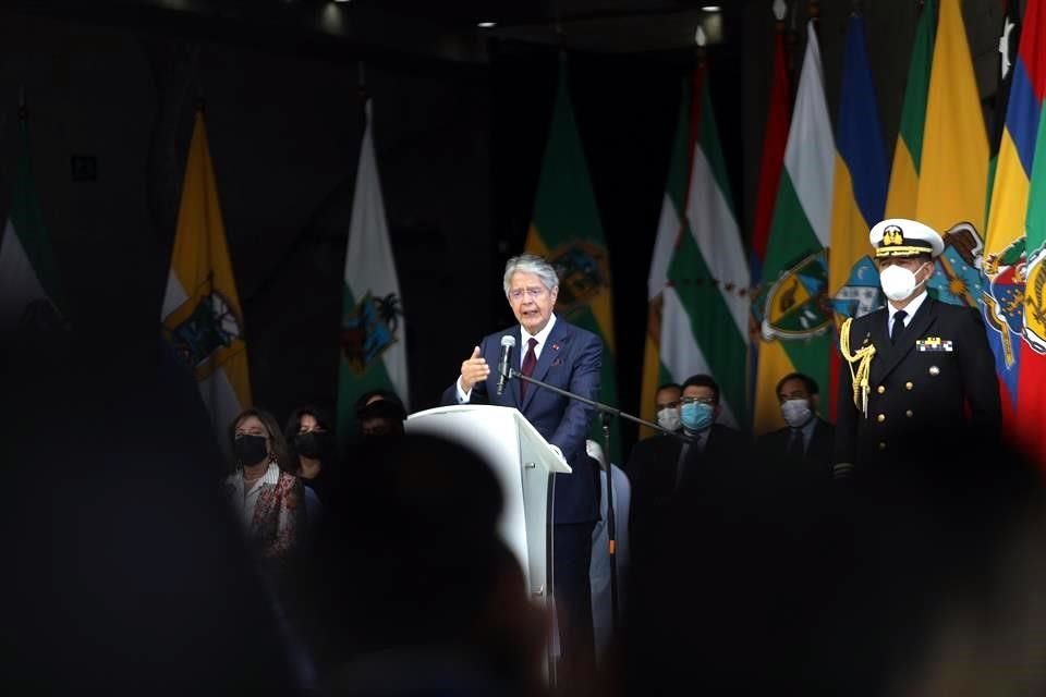 El Presidente ecuatoriano, Guillermo Lasso, durante un acto militar la semana pasada.