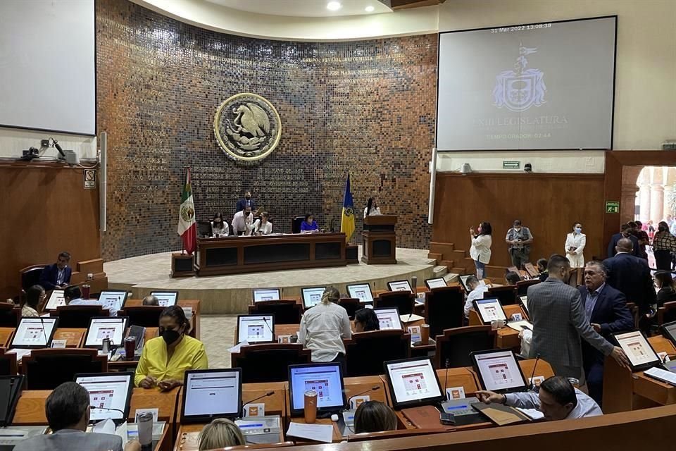 Sesión del Congreso de Jalisco.