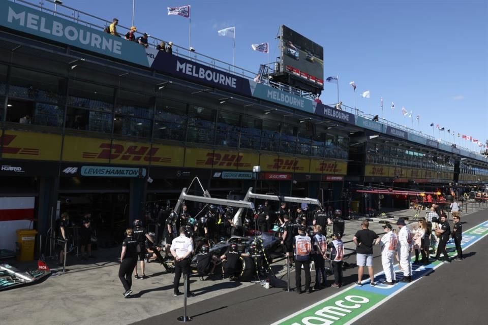 El paddock está listo en Melbourne.