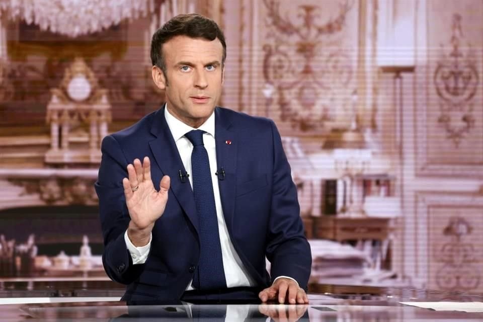 El Presidente Emmanuel Macron busca la reelección.