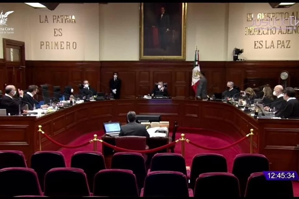 Sesión de la Suprema Corte de este lunes.