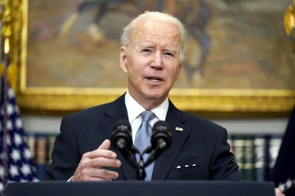 El Presidente Joe Biden al hacer este jueves el anuncio de la nueva ayuda militar.