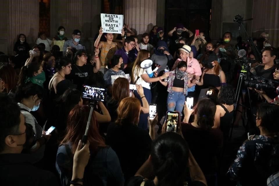 La marcha terminó en el Palacio de Gobierno, donde se realizaron manifestaciones por otras desapariciones.