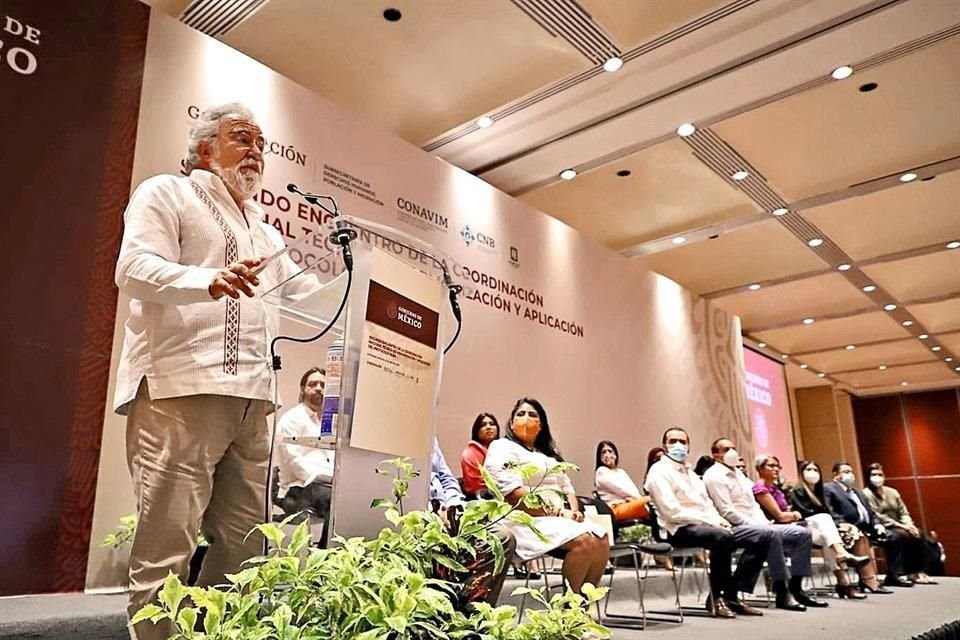 El subsecretario de DH, Alejandro Encinas, participóayer en un evento sobre el Protocolo Alba realizado en Morelos.