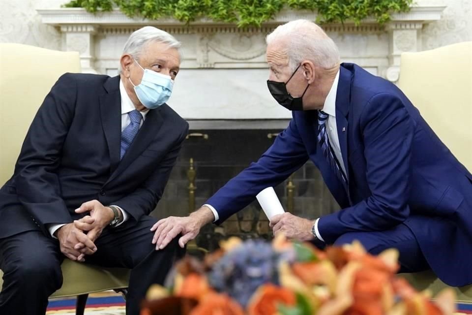 Andrés Manuel López Obrador con Joe Biden en la Oficina Oval de la Casa Blanca en noviembre del año pasado.