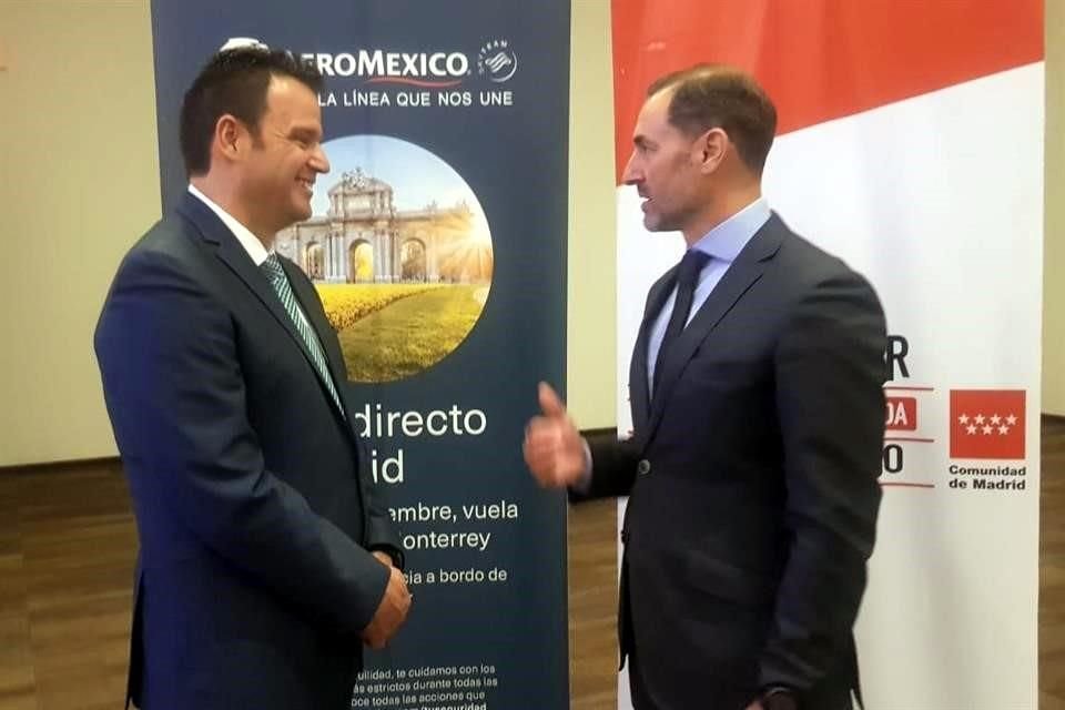 José Zapata, vicepresidente de Aeroméxico, y Héctor Coronel, director de Turismo de Madrid.