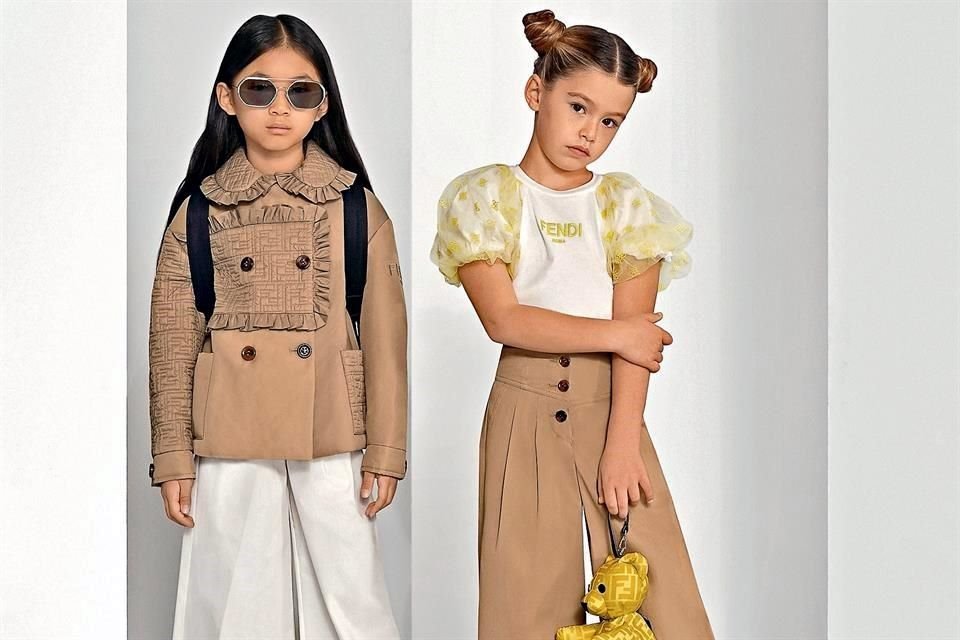 Los pequeños fashionistas se sentirán muy a gusto con los elegantes diseños que la firma italiana Fendi dio a conocer para primavera.