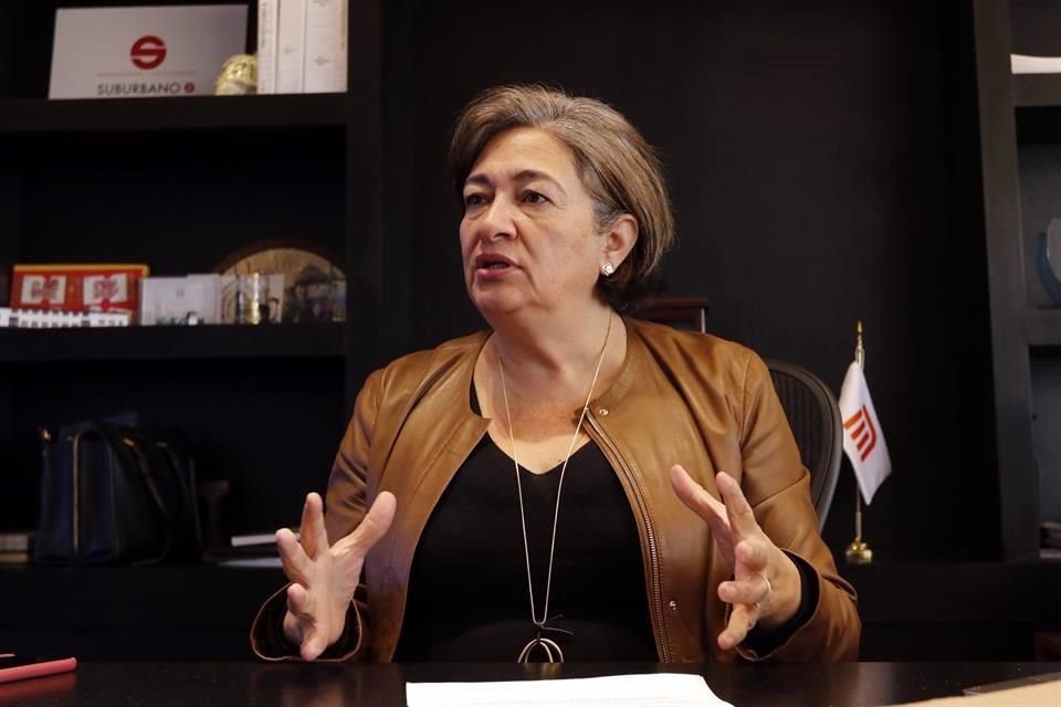 Florencia Serranía durante una entrevista en enero de 2020, cuando era directora del Metro.