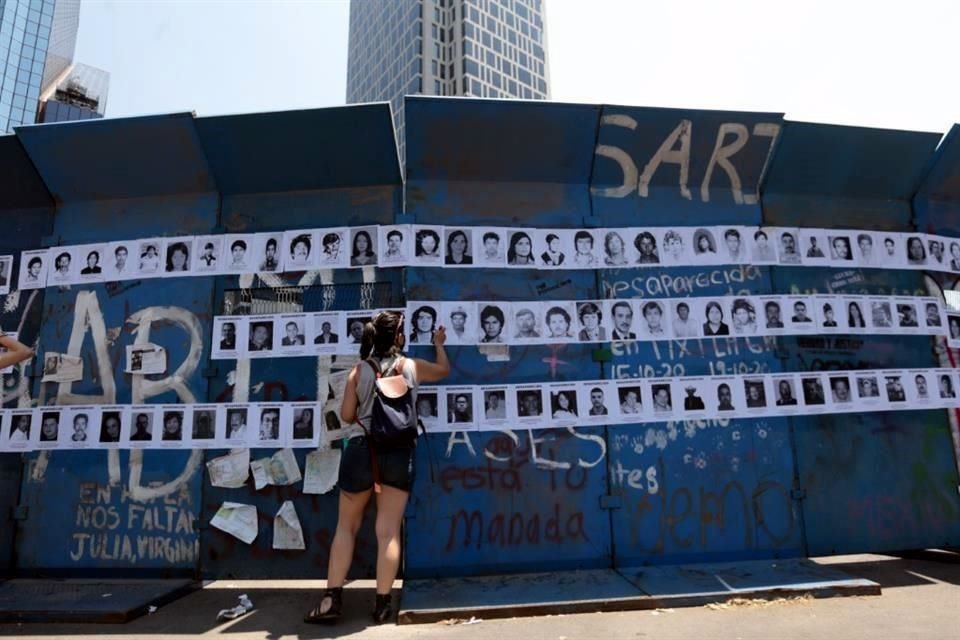 Que se vean y oigan. Para los familiares de desaparecidos colocar las fotografías es una forma de que el Estado vea lo que ocurre. A la concentración llegaron colectivos de búsqueda de todo el País.