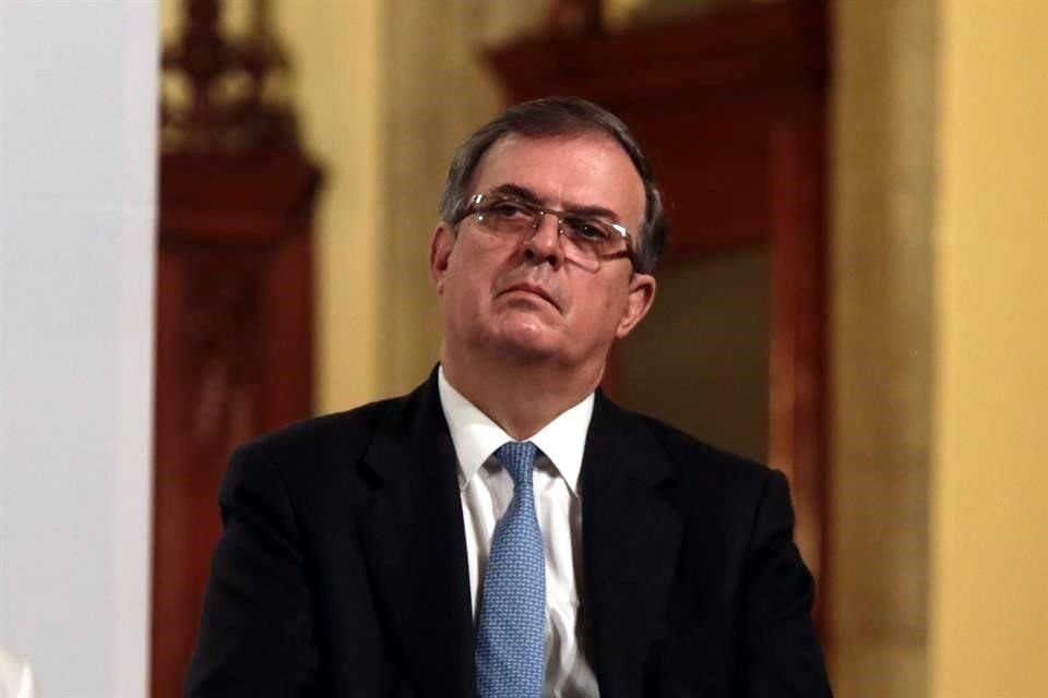 Marcelo Ebrard, Secretario de Relaciones Exteriores, durante la conferencia mañanera de este martes en Palacio Nacional.