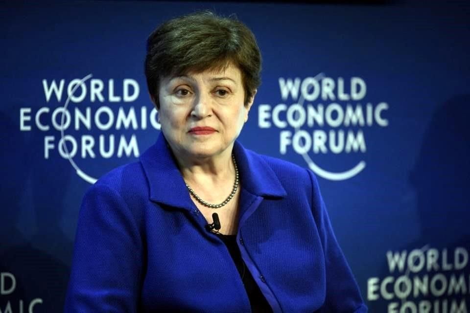 Kristalina Georgieva, directora gerente del Fondo Monetario Internacional, durante su participación en un foro en Davos.