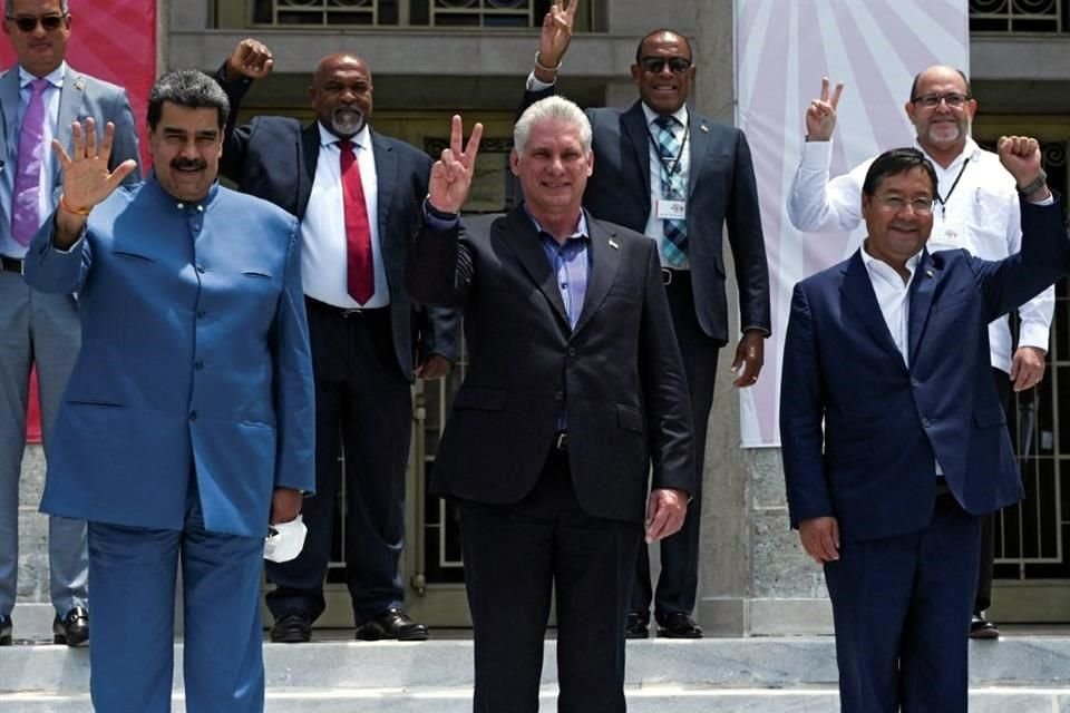 Nicolás Maduro, Miguel Díaz-Canel y Luis Arce, Presidentes de Venezuela, Cuba y Bolivia, respectivamente