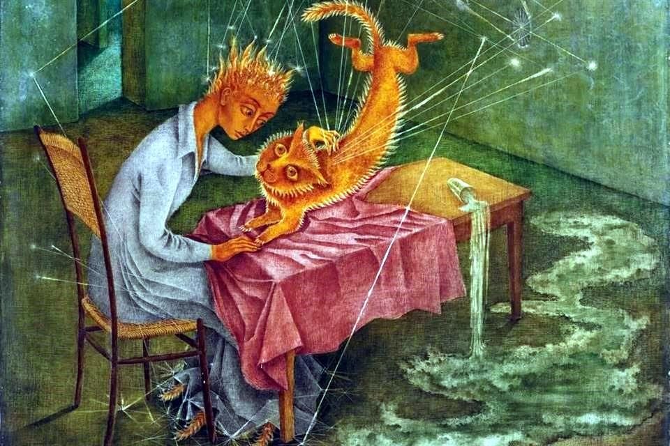 Remedios Varo. Artista presente, entre otras obras, con el óleo 'Simpatía (La rabia del gato)'.