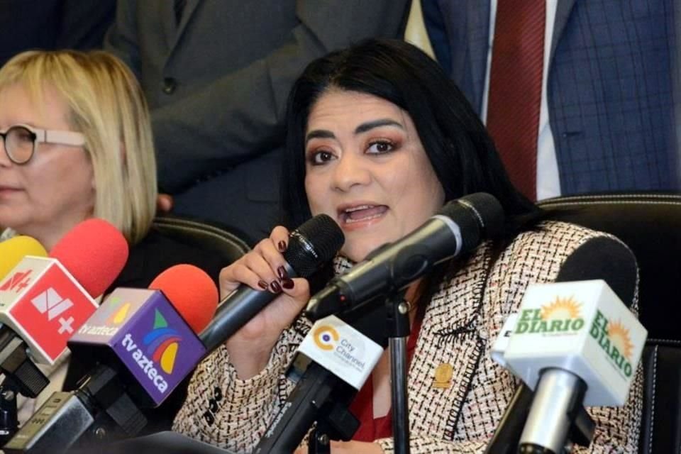 Úrsula Patricia Salazar Mojica, coordinadora de la bancada de Morena en el Congreso de Tamaulipas.