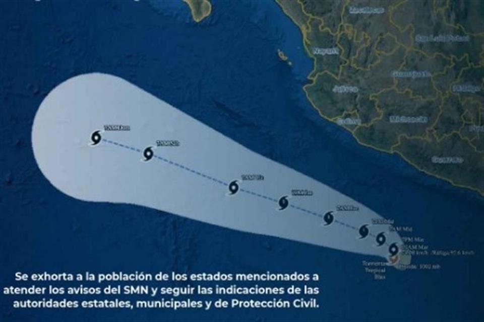 Su centro se localiza frente a las costas de Guerrero, 400 kilómetros al suroeste de Acapulco.