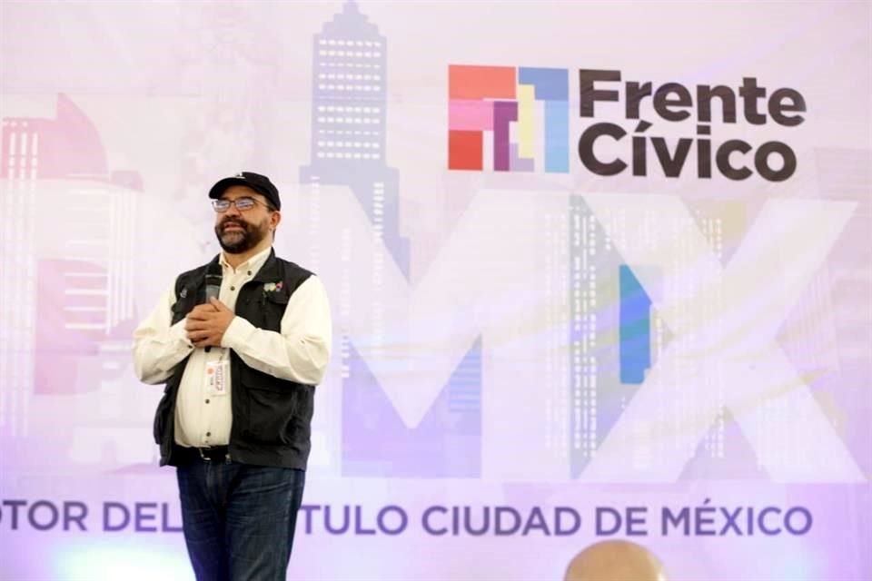 Álvarez Icaza dijo que el Frente Cívico Nacional busca que candidatura a la Presidencia se defina con un método democrático.