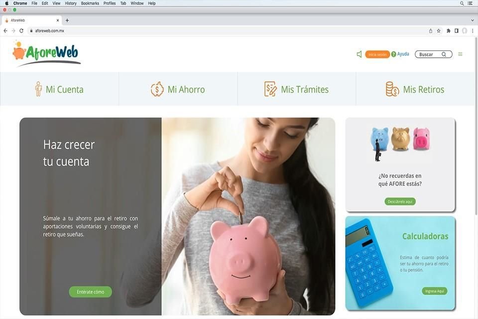 La CONSAR lanzó el portal de internet AforeWeb (www.aforeweb.com.mx) en donde los trabajadores mexicanos podrán agilizar más de 25 trámites del Sistema de Ahorro para el Retiro.