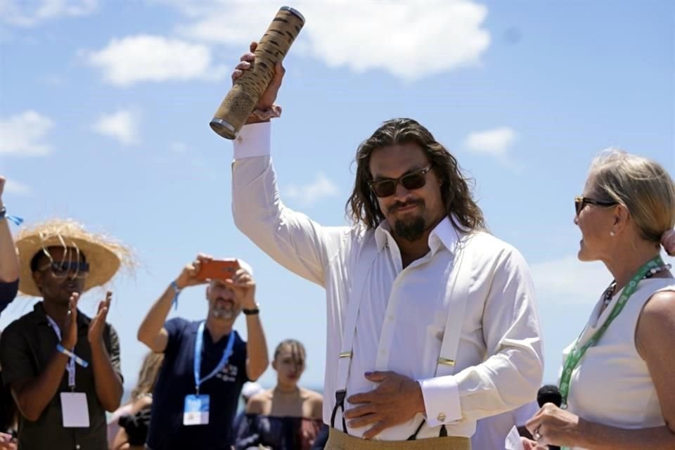 Jason Momoa, protagonista de 'Aquaman', pidió en una charla de la ONU que la gente y los gobiernos se comprometan a cuidar los océanos.