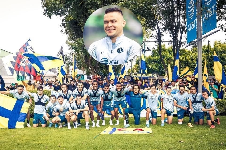 Jonathan Rodríguez tuvo su primer entrenamiento con el América.