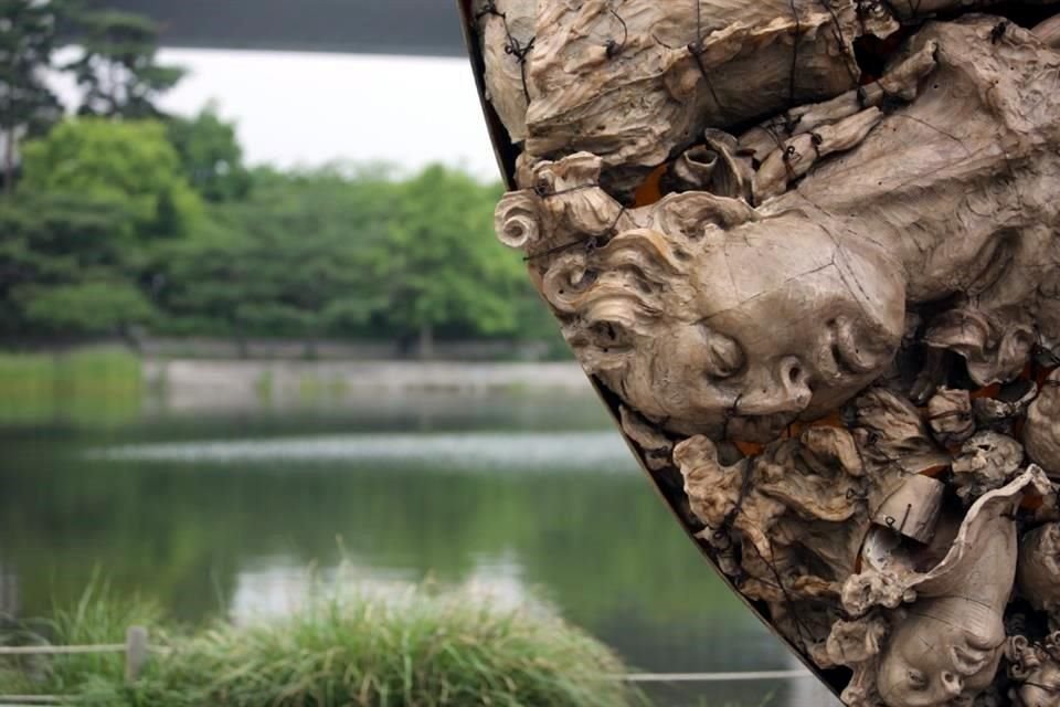 'Chalchihuites' recibe en Seúl a los visitantes de la muestra 'Aztecas: El pueblo que movió al sol', en el Museo Nacional de Corea.