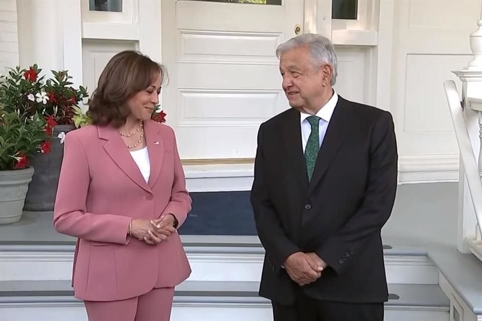 La Vicepresidenta estadounidense y el Presidente de México.