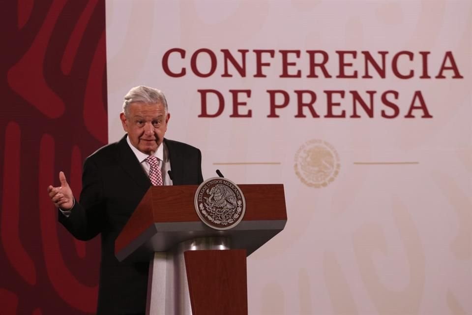 Andrés Manuel López Obrador en conferencia de prensa.